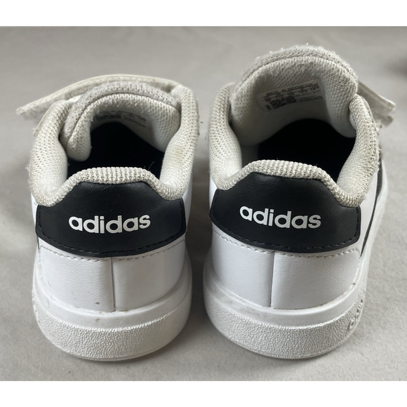 Kids Nike Red Black & Adidas White Size 8 Toddler Shoes Hook Loop Sneakers - Picture 3 of 12